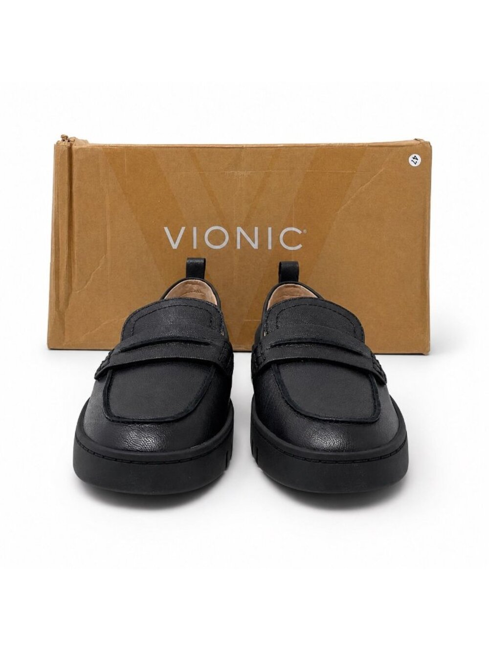 Vionic Chantel Penny Supportive Black Leather Slip-On Loafer Womens 5 Comfort Sh - Picture 7 of 10